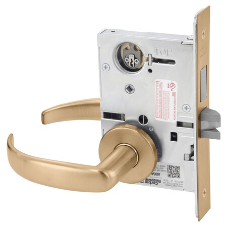 Corbin Russwin Dormitory or Entrance Mortise Lock, PS Lever, A Rose, Satin Bronze ML2065 PSA 612 LC
